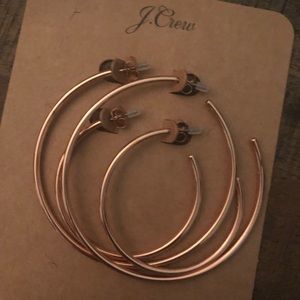 J. Crew rose gold earrings